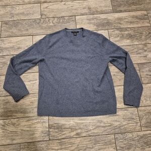 Banana Republic Luxury Winter Blend Wool Cashmere Angora Blue Sweater Large